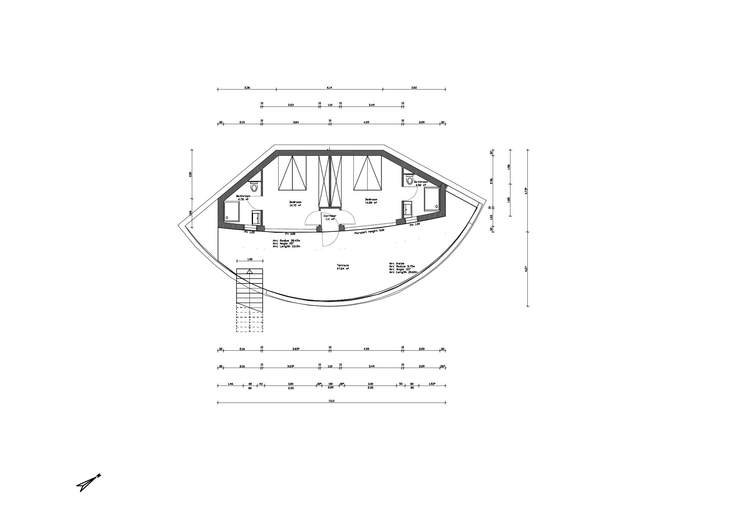 VILLA MINOS – Grundriss Schlafzimmer